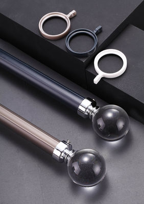 Un buon prezzo. Curtain Rod Single Rod Aluminum Alloy Silent Top Side Mounted Bracket Roman Rod Curtain Track Accessories In linea