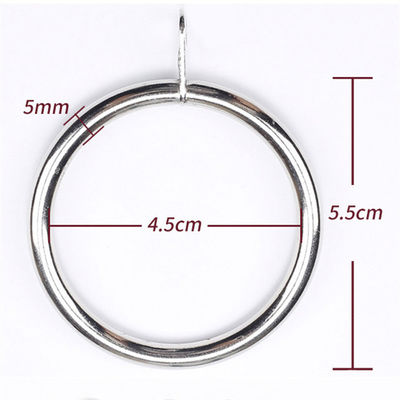 Un buon prezzo. Tenda Rod Rings di spessore del diametro 5mm dell'argento 45mm con la guarnizione In linea