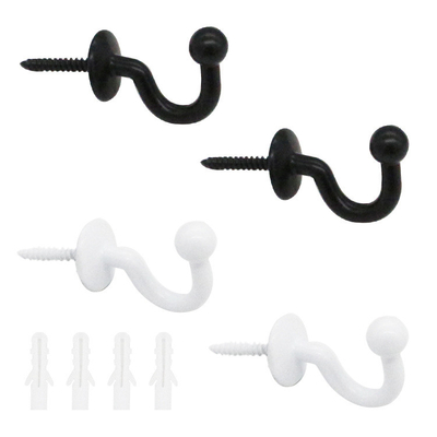 qualità La camera da letto copre i ganci posteriori del legame accessorio del metallo per il nero elegante delle tende fabbrica